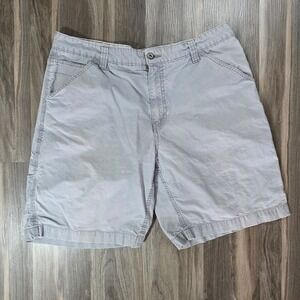 Carhartt Mens Gray Carpenter Shorts Utility Workwear Multi-Pocket Size 38